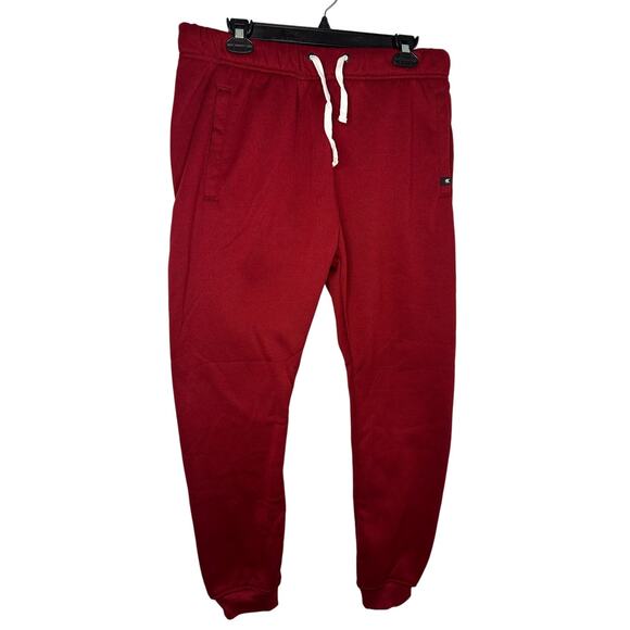 Zoo York Drawstring Jogger Sweatpants Size Medium Crimson Red Fleece - Picture 1 of 6